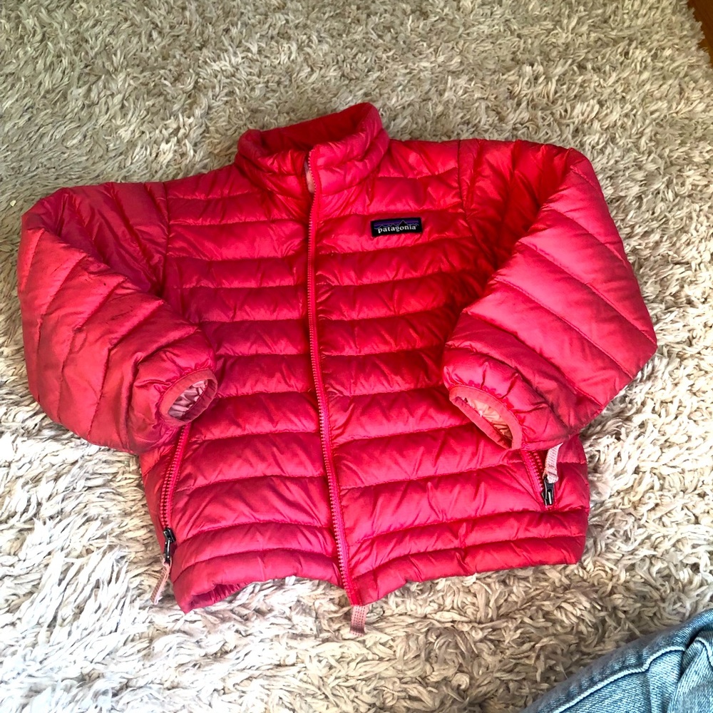 Patagonia down sweater. Girls pink, size 4t